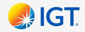 Logo IGT sur fond gris